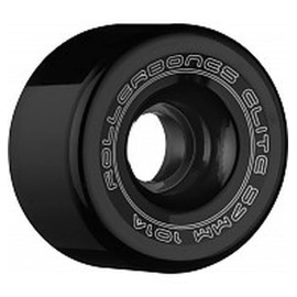 Rollerbones Art Elite 103A Competition Roller Skate Wheels (Set of 8), Black, 62mm