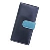 Large Multi-Colour Navy Blue Leather Purse RFID Blocking - Women's