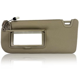 Left Driver Side Sun Visor Fit for Nissan Altima 2019 2020 2021 2022 2023 2024 Replace 96401-6CA3C 96400-6CA3C with Vanity Light/with Makeup Mirror (Left Driver Side (Beige))