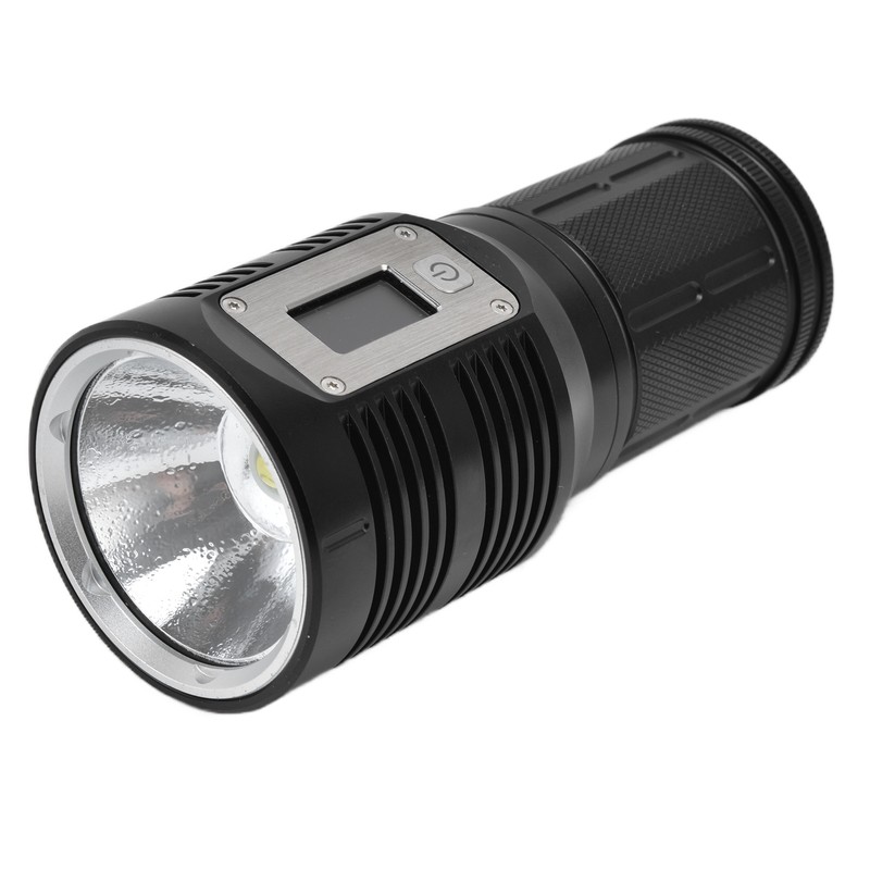 Strong Light Flashlight Digital Display Rainproof Rechargeable Flashlight for Camping