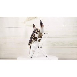 Rustic Western Tooled Fleur De Lis French Lily Emblem Cow Skull Wall Decor