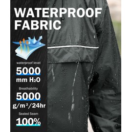 SWISSWELL Mens Waterproof Windbreaker Rain Jacket Lightweight Packable Raincoat with Hood for Golf Hiking Travel Dark Grey XL