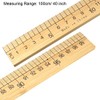 uxcell Straight Ruler 1m 40 Inch Metric/Imperial Egde Scale Bamboo