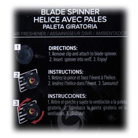 Refresh Blade Spinner - Ambientador para coche con clip de ventilación, Black Out (1-Pack)