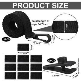 30 PCS Pool Solar Cover Reel Attachment Kit Pool Cover Reel Blanket Straps and Clips Solar Blanket Attachment Strap Kit Including Straps with Hooks Touch Fastener for Universal Inground Swimming Pools