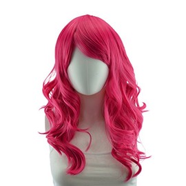Epic Cosplay Hestia Raspberry Pink Curly Wig 22 Inches(08RPK)