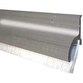 Pemko 085651 345ANB48 Brush Seal Aluminum Container with Rain Drip, 1.5" Width, 48" Length, Aluminum