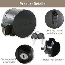 PILISPARK Door Knob Lock-Out Device – Prevents Turning of Door Knob and Access to Keyhole, Can be Used for Home Rentals, Evictions, Job Sites & More – Keyed Alike (Black)