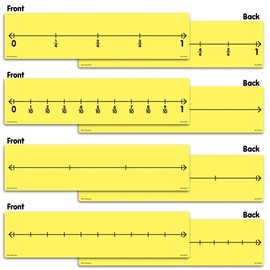 EAI Education Dry-Erase Student Fraction Number Lines - 10 Sets of 4