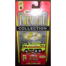 1996 MATCHBOX PREMIERE COLLECTION WORLD CLASS SERIES 7 LIMITED EDITION 1 OF 25,000 YELLOW WESTFIELD AIRPORT FIRE TRUCK