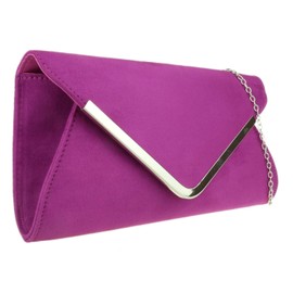 Girly Handbags Envelope Clutch Bag (Purple)