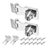 PATIKIL Keyed Hasp Locks, 2 Pack 2.5 Inch Twist Knob