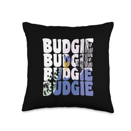 niedliches Wellensittich Geschenk für Frauen Budgie Saying Throw Pillow, 16x16, Multicolor
