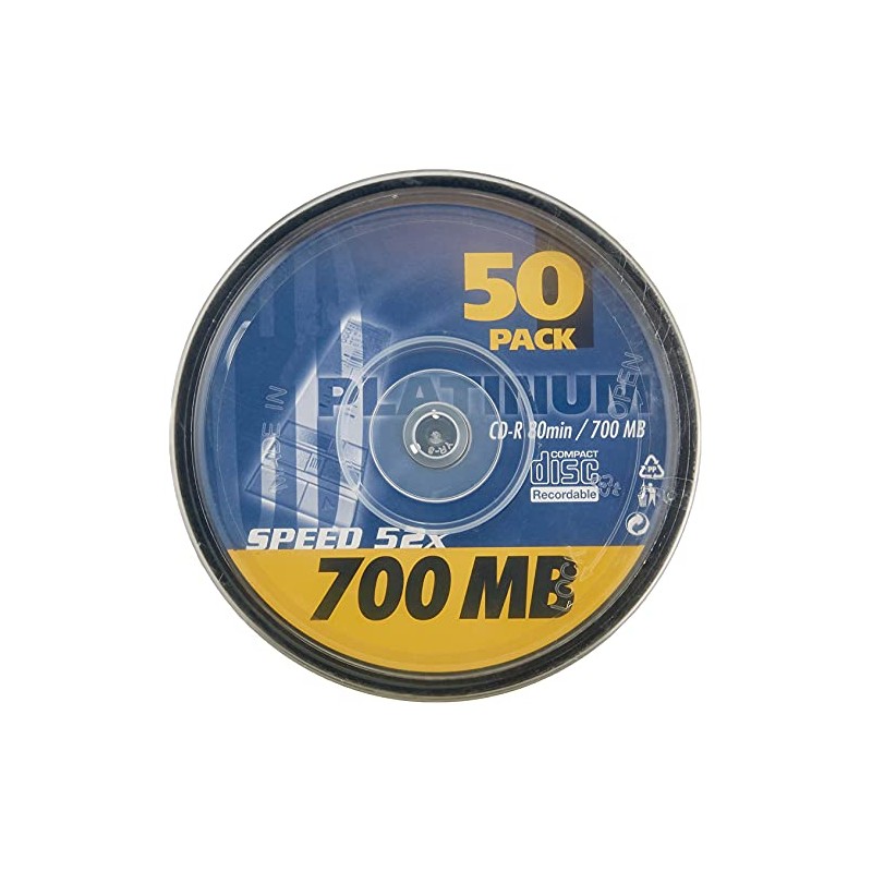 PLATINUM CD-R 700 MB CD blanks 52x speed, 80 min,