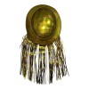 24 Sombrero Bombin Peluca Metalica Color Fiesta Glow Color