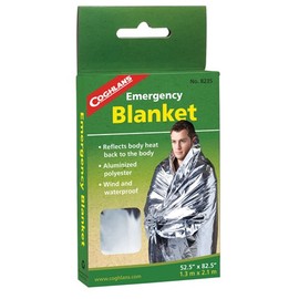 Coghlans Emergency Blanket Compact Aluminized Non-Stretch Polyester Wind Water Proof