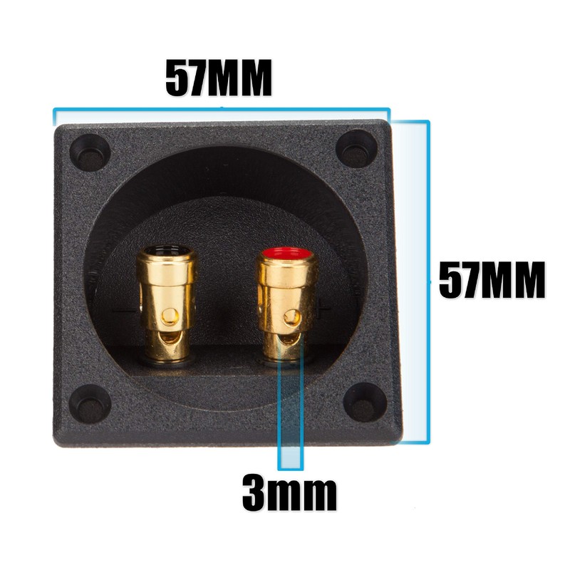 [Stereo Connector square push type] One-Touch Recessed Speaker Terminal Box