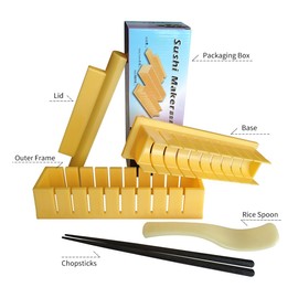 Healthman Sushi Maker, Sushi DIY Mold Set - Easy Sushi Making Kit, Help to Make Round Shaped Sushi