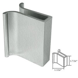 Brushed Nickel Frameless Shower Door Slip-On Finger Pull