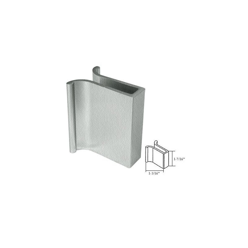 Brushed Nickel Frameless Shower Door Slip-On Finger Pull