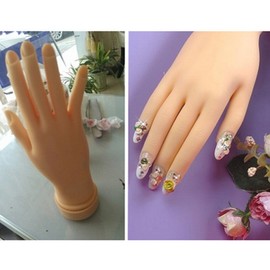 DICOCO Flexible Mannequin Model Hand Bendable Practice Exercise Tools Hand Five Fingers Insert Nail Tips For Nail Art Training