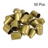 uxcell 50pcs Round Rubber End Caps 23/32"(18mm) Gold Vinyl Cover