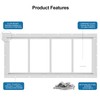 2 Pack Shed Window 10" W x23 H, White Flush