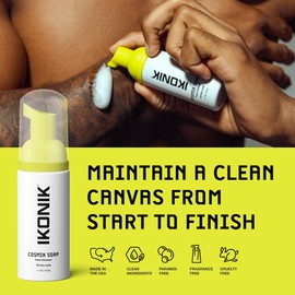 IKONIK Cosmik Foam Soap for Tattooing - Tattoo Soap Foam Skin Cleanser for Before, During & After Tattooing | Tattoo Soap for Promoting Complication Protection, 1.75oz