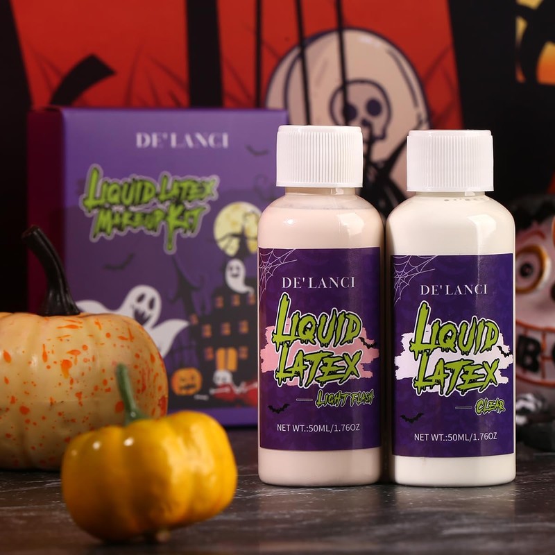 2 Pieces Liquid Latex SFX Halloween Make-Up Set, Halloween Liquid