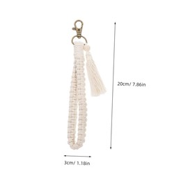 Alipis 2pcs Woven Keychains for Bags Aesthetic Key Rings with Unique Design Keychain Accessories for Women Car Key Decor and Backpack Hanging Decorations
