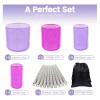 33pcs Hair Rulos Tubos Plástica Para Cabello Autoadheribles Rojo Y