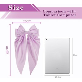 Hair Bows for Women Royal Blue Clips Large Satin Ribbon Bow Accessories Silk Big Hairs Bow for Girls Cute Christmas Long Hair Bows for Girls Hair Clip