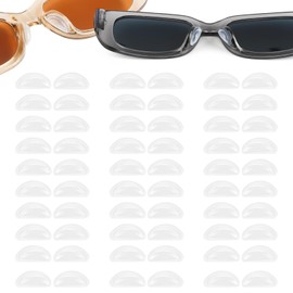 30 Paar Brillen Nasenpads Silikon, D-Förmige Nasenpads Brille Selbstklebend, Anti Rutsch Bequeme Brillenpads, Transparent Nasenpolster Brille für Vollrahmen Brillen Sonnenbrillen