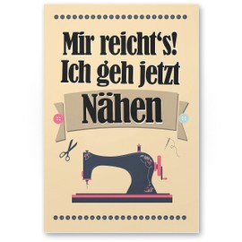 DankeDir! Mir reicht's Ich geh Jetzt Nähen Schild - Süße Deko Wand Geschenkidee Geburtstagsgeschenk Beste Freundin Persönliches Geschenk Überraschung alle DIY Fans Wanddeko