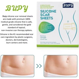 Cinta de silicona para eliminar cicatrices, eliminación de cicatrices de grado médico profesional, elimina cicatrices antiguas y nuevas, hojas de eliminación para cesárea, cirugía, quemaduras, reducción de queloides, acné