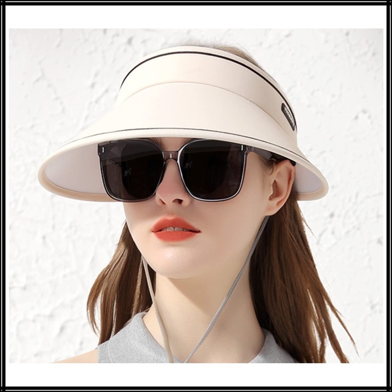 White Fang CA531 Women's Visor, Sun Visor, Plain, Hat, Foldable,