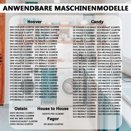 WENRENMK 4 x Dryer Filters - For Hoover Candy 40006731-275 x 125 x 10 mm Sponge Filter Mat - Heat Exchanger Filter - Suitable for Drum Dryers, Heat Pump Dryers
