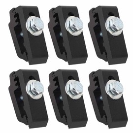 6pcs Truck Bed Cover Clamps Aluminum Low Pro Mounting Clamps for Most Truck Beds (Black)