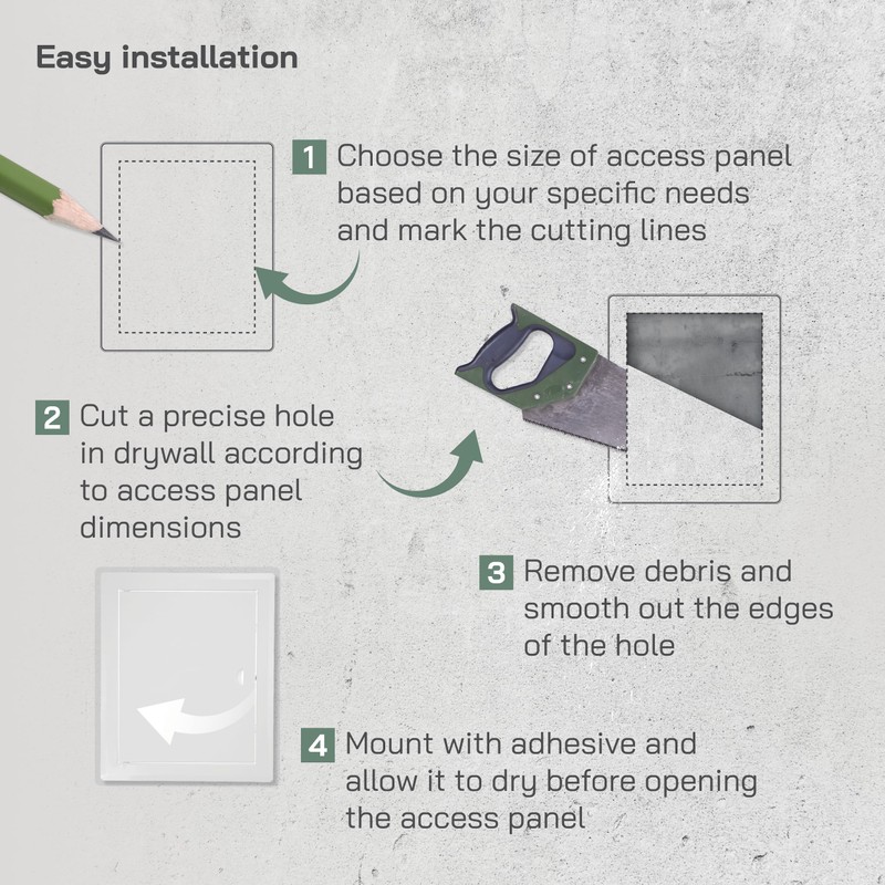 Vent Systems 8'' x 10'' Inch Metal Access Panel -