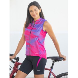 Terry Bike Shorts Women Padded Breakaway LTD Hi-Vis Cycling Shorts for Women with Padding, Chamois Bicycle Short, Black | Neon Pink, Small