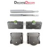 DecorAndDecor Sliding Wardrobe Door Track Gear Kit with Soft Close