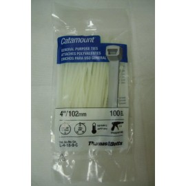 Thomas & Betts (100-Pk) Thomas & Betts Catamount 4" Miniature Cable Tie Nylon L-4-18-9-C