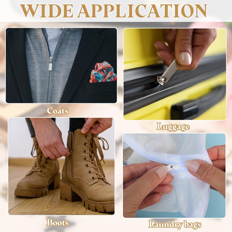 sourcing map 8Pcs Zipper Pull Replacement, 1-3/4 x 3/8 Wave