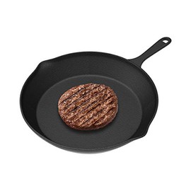 Home-Complete Frying Pans-Set of 3 Cast Iron Pre-Seasoned Nonstick Skillets in 10â, 8â, 6â Cook Eggs, Meat, Pancakes, and More-Kitchen Cookware, 3-Pack, Black