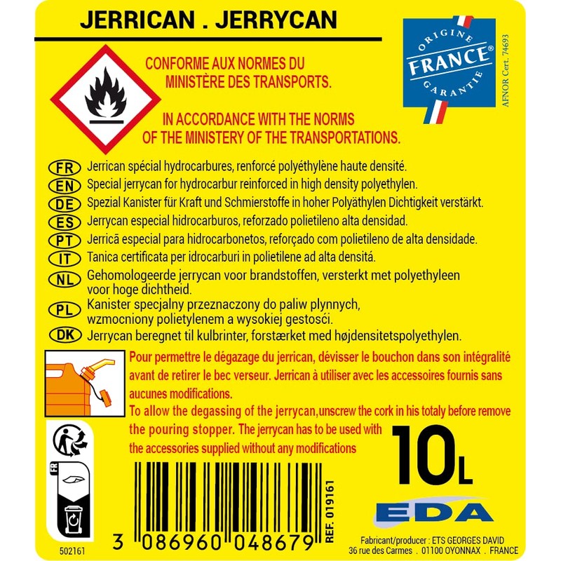 Eda - Fuel jerrycan - with spout