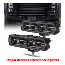 Faros Barra 4 Leds Lupa 8d 6000lm Autos Motos Alta Calidad