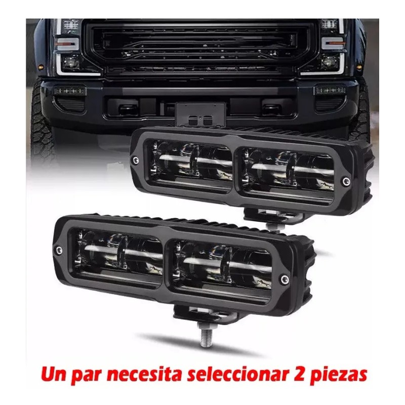 Faros Barra 4 Leds Lupa 8d 6000lm Autos Motos Alta