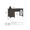 Bush Furniture Key West Computer Desk with Keyboard Tray and