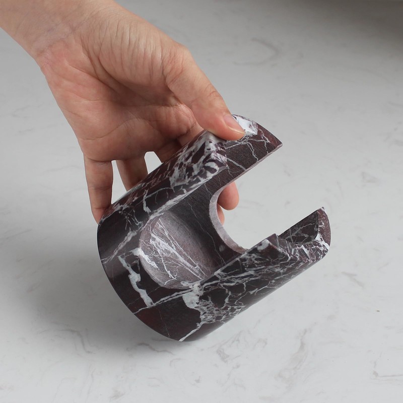 Natural Rosa Levanto Marble Sponge Holder for Kitchen Counter, Drying