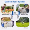 2 Way Garden Hose Splitter, 304 Stainless Steel T Valve,